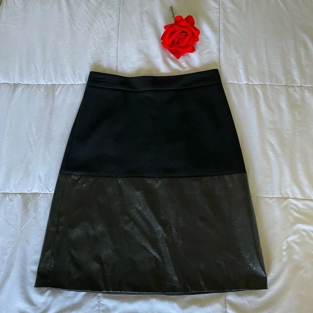 L’AGENCE faux leather skirt
